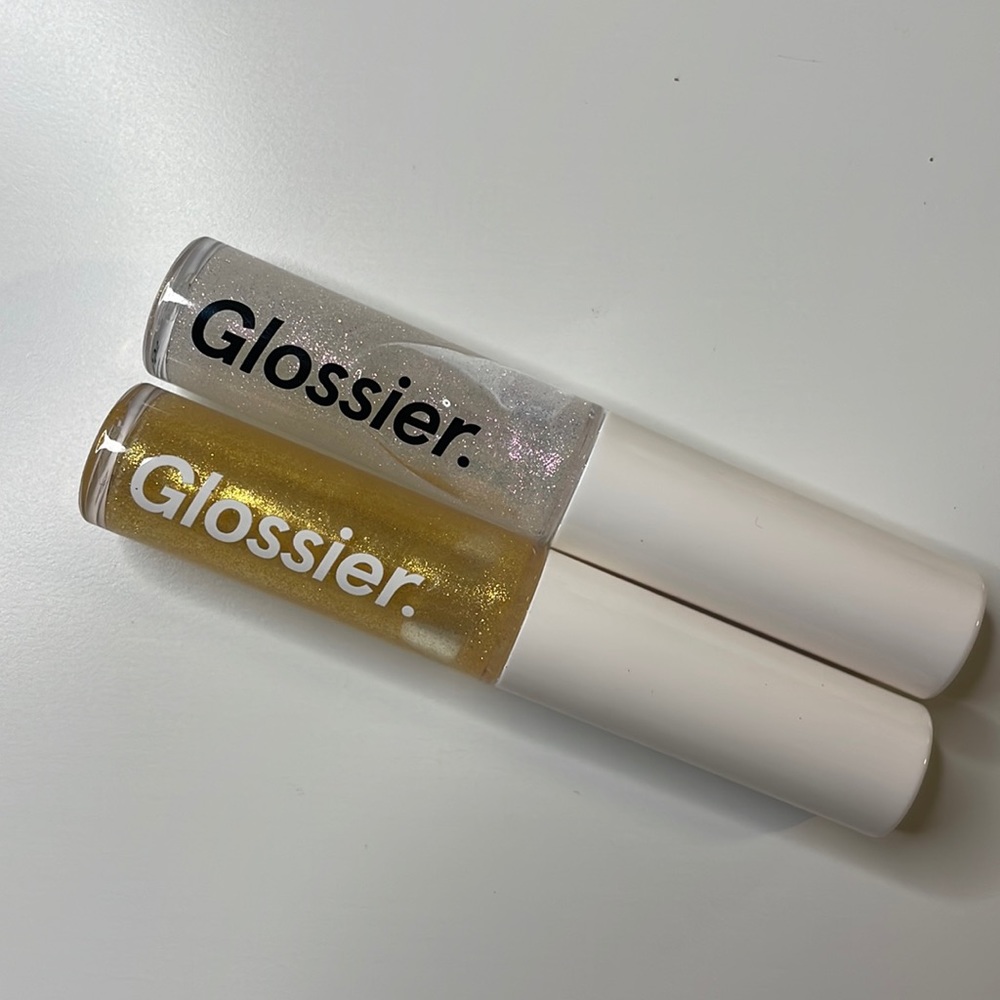 Glossier Lip Gloss in Gold and Holographic